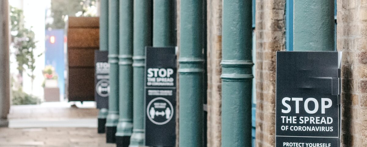 Hallway with Stop sign